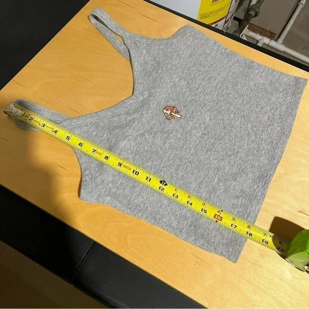 SO Grey Mushroom Tank Crop Top Juniors Size L  L